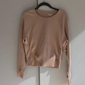 Athleta Crop Beige Sweatshirt